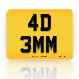 4D 9x7 Motorbike Number Plate 100% Mot And Road Legal