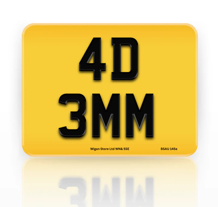 4D 9x7 Motorbike Number Plate 100% Mot And Road Legal