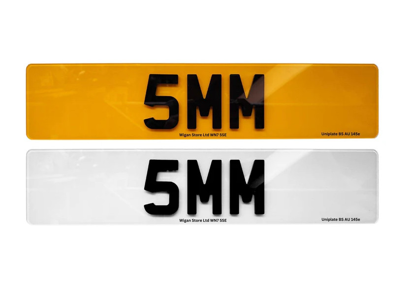 5mm 4D Number Plates 100% Road Legal Gloss BLACK